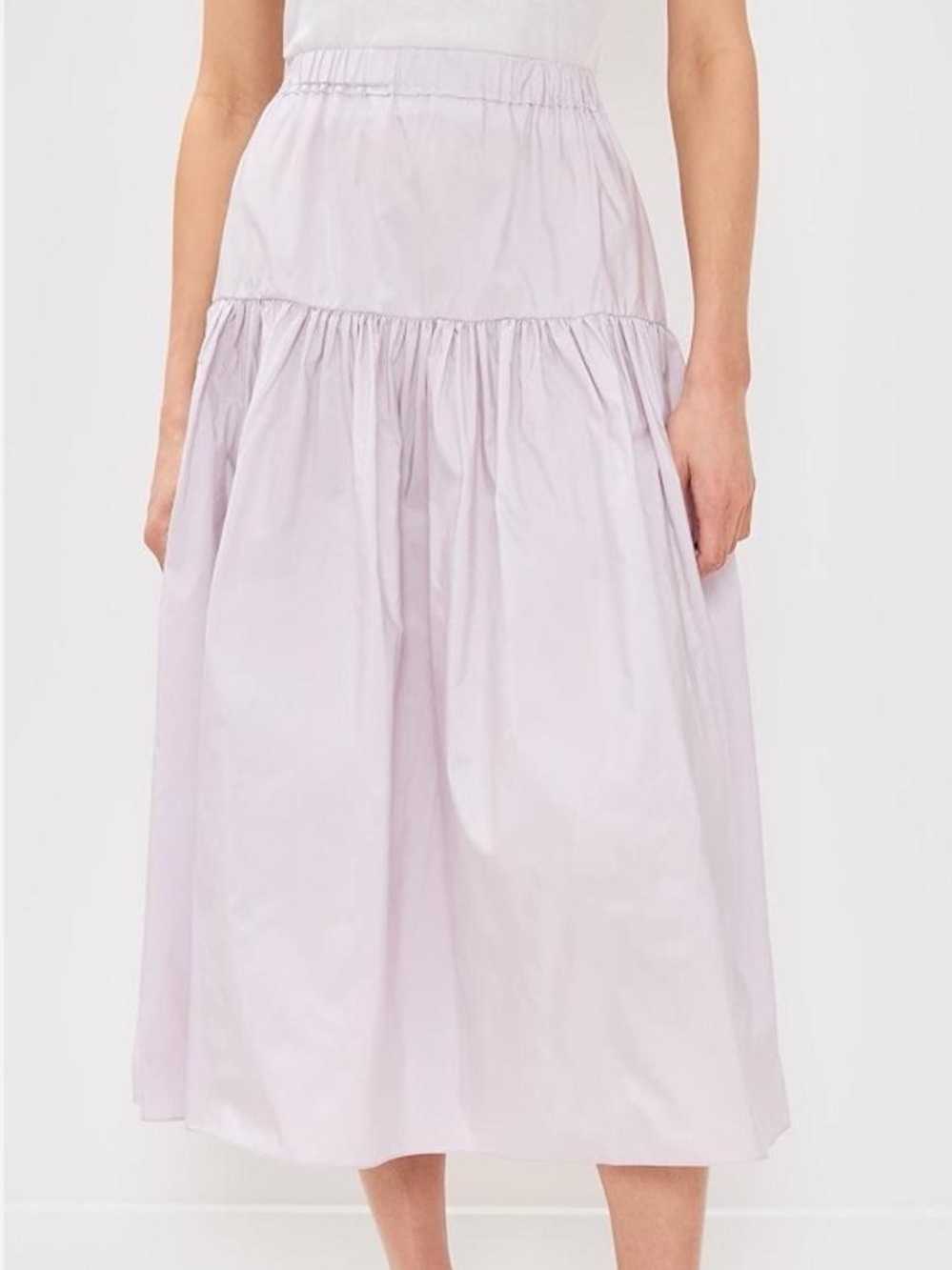 a new day Lilac Tiered Midi Skirt